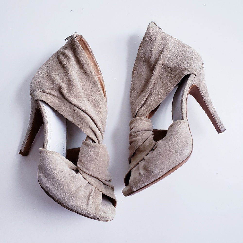 MAISON MARTIN MARGIELA Suede Leather Ankle Heels